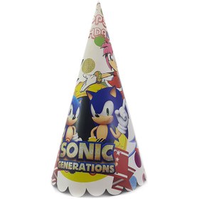 تصویر کلاه بوقی تولد مقوایی فانتزی طرح Sonic 