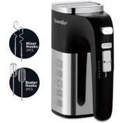 تصویر همزن برقی وارداتی برند سانیفر _ همزن موتور سنگین سیلور SF_7077 Imported electric mixer, Sanifer brand _ Heavy duty silver motor mixer SF_7077