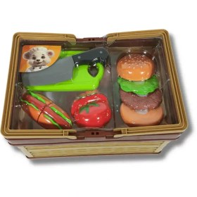 تصویر اسباب بازی سبد برش میوه و فست فود کد 9965 