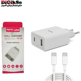 تصویر شارژر دیواری تسکو مدل TTC 55 به همراه کابل تبدیل microUSB سفید شارژر موبایل تسکو