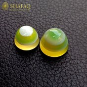 تصویر عقیق لیمویی سبز آبدار طوق‌دار | قواره ۱۳ و ۱۴ میل | مرجع تخصصی 