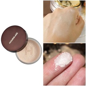 تصویر پودر فیکس ترنسلوسنت اورگلس اصل اروپایی فولسایز HOURGLASS Veil TRANSLUCENT SETTING POWDER 