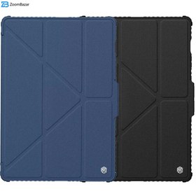 تصویر کیف کلاسوری تبلت سامسونگ Galaxy Tab S9 Fe Plus نیلکین مدل Nillkin Bumper Leather cover case Pro Multi-angle folding style