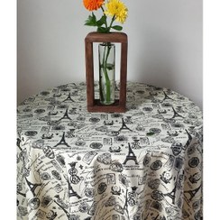 تصویر طرح ایفل - رومیزی سفره ای چاپی رزین تاژ یک متری 