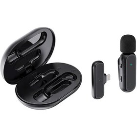 تصویر میکروفون بی سیم Lightning مدل K60 - مشکی 