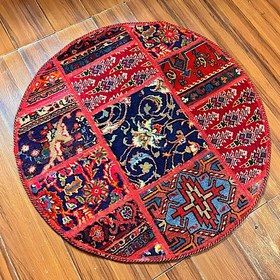 تصویر فرش چهل تیکه کلاژ گرد patchwork