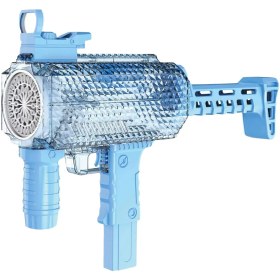 تصویر تفنگ یوزی حباب ساز مخزن دار شارژی 42 حباب سایز بزرگ UZI BUBBLE GUN 42 HOLE _ 8A/028