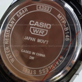 تصویر ساعتمچی کاسیو اولد مانی وینتیج قفل ریلی | ساعت مچی مردانه یا زنانه کاسیو casio تمام مشکی 50m . کد 230 