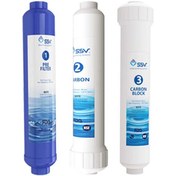 تصویر فیلتر دستگاه تصفیه کننده آب اس اس وی مدل inline مجموعه 3 عددی 