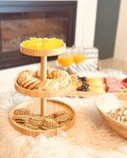 تصویر شیرینی خوری سه طبقه بامبو وارداتی 