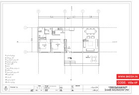 تصویر نقشه ویلا فلت دوخوابه 94 متری villa-114 