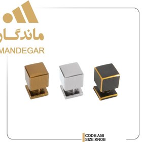 تصویر دستگیره کابینت تک پیچ آلومینیوم A58 ماندگار 