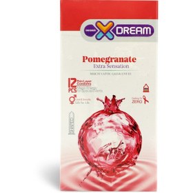تصویر کاندوم X DREAM مدل Pomegranate بسته 12 عددی ا X DREAM Pomegranate Condom 12 PSC X DREAM Pomegranate Condom 12 PSC