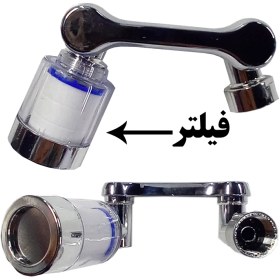 تصویر سر شیر فیلتر دار چرخشی 1080 درجه مدل پلاستیکی ABS 