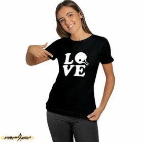 تصویر تیشرت ورزشی پینگ پنگ فشن لاین 1200 | مشکی/سفید 