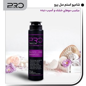 تصویر شامپو فری سولفات پرو استم سل مخصوص موهای خشک و آسیب دیده Pro stem cell free sulfate shampoo