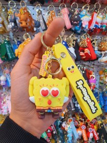 تصویر جاکلیدی باب اسفنجی کد 1 spongebob silicone keychain