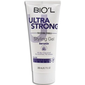 تصویر بیول ژل موی سر با قدرت نگهدارندگی بسیار بالا 6 Biol Ultra Strong Styling Gel 6