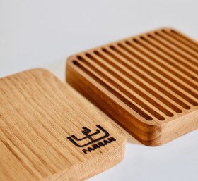 تصویر زیرلیوانی چوبی کد z3 