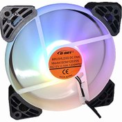 تصویر فن کیس 12*12 سانتی متر RGB دار دی نت D-NET 12025S 