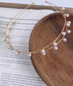 تصویر تل مینیمال دو ردیفی مرواریدی 