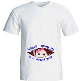 تصویر تی شرت بارداری طرح hellooo کد 3996 NP 