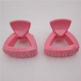 تصویر کلیپس مو دخترانه مدل مثلثی بسته 2 عددی در چند رنگ 