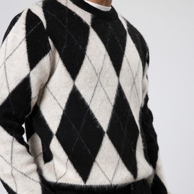 تصویر بافت آرگایل مردانه – برند VAMOS - آبی روشن 