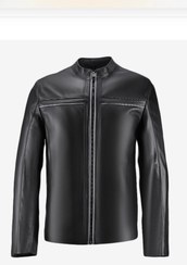 تصویر کاپشن چرم طبیعی مردانه کاین - xxL kain