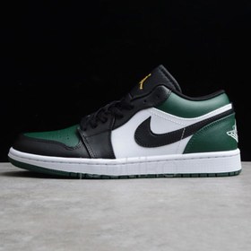 تصویر کتونی زنانه و مردانه نایک ایر جردن تو ۱ سبز - 38 Nike air Jordan green Toe 1