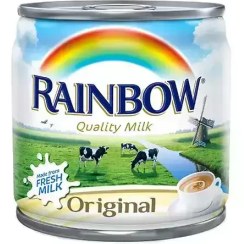 تصویر شير مايع قوطی ابوقوس 160 ميل RAINBOW مدل ORIGINAL Rainbow Evaporated Milk Original 160gr