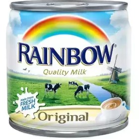 تصویر شير مايع قوطی ابوقوس 160 ميل RAINBOW مدل ORIGINAL ا Rainbow Evaporated Milk Original 160gr Rainbow Evaporated Milk Original 160gr