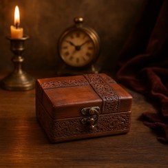 تصویر جعبه جواهرات چوبی 