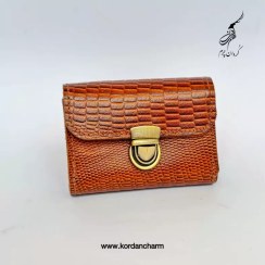 تصویر جاکارتی چرم گاوی آکاردئونی مدل تدی طرح لیزارد 