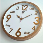 تصویر ساعت دیواری رولکس کد ۴۱۰ طلایی صفحه سفید 