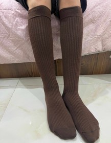 تصویر جوراب ساقدار کبریتی زیر زانو - کد۴ 