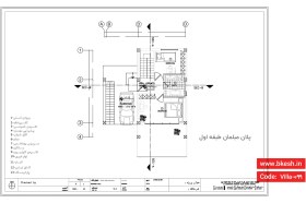 تصویر نقشه ویلا دوبلکس سه خوابه villa-099 