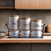 تصویر ست پاسماوری سرامیکی و استند فلزی 