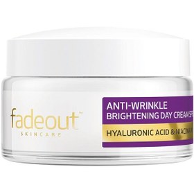 تصویر کرم شب ضدچروک و روشن کننده هیالورونیک اسید فید اوت fadeout Fade Out Anti-Wrinkle Brightening Day Cream SPF25 50ml