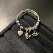 تصویر بنگل زنانه پاندورا آبی کد 1 