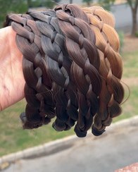 تصویر تل بافت پهن زیبا - قهوه 