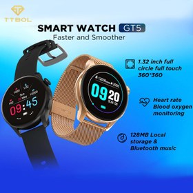 تصویر ساعت هوشمند جی تب مدل G-Tab gt5 - مشکی G-tab gt5 smart watch