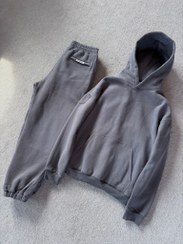 تصویر ست هودی جاگر طوسی 3نخ خارخورده 