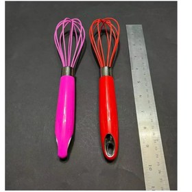 تصویر همزن سیلیکونی دسته پلاستیکی کوچک 