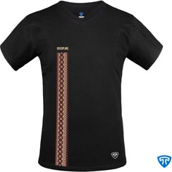 تصویر تیشرت نانو آنتی باکتریال ضدتعریق مردانه یقه هفت بسته مشکی طرح سنتی topick | TISHIRT-TRADITIONAL-BLACK