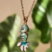 تصویر گردنبند میناکاری ماهی متحرک 