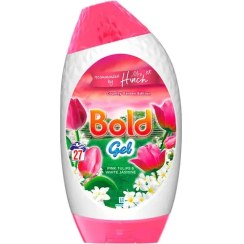 تصویر ژل ماشین لباسشویی ایتالیایی لنور بولد Lenor Bold Laundry Pink Tulip and White Jasmine با رایحه لاله صورتی و یاس سفید 945 میل 