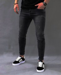 تصویر شلوار جین ذغالی مردانه فول کش 1403 - اورجینال دیلم - 33 Full Elastic 1403 Men's Charcoal Jeans - Deilam Original