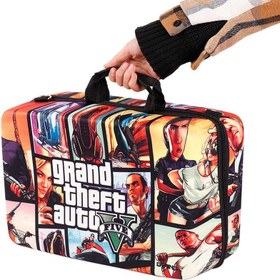 تصویر کیف کنسول بازی PS5 Slim طرح GTA V کد 3 Play Station 5 Slim Cover Bag