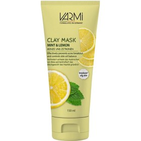 تصویر ماسک خاک رس وارمی عصاره لیمو نعنا حجم 150 میلی لیتر Warmi clay mask with mint lemon extract volume 150 ml